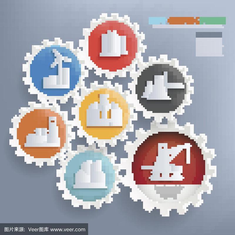 工厂与工业概念信息平面设计打印 从视觉秩序到实体质感